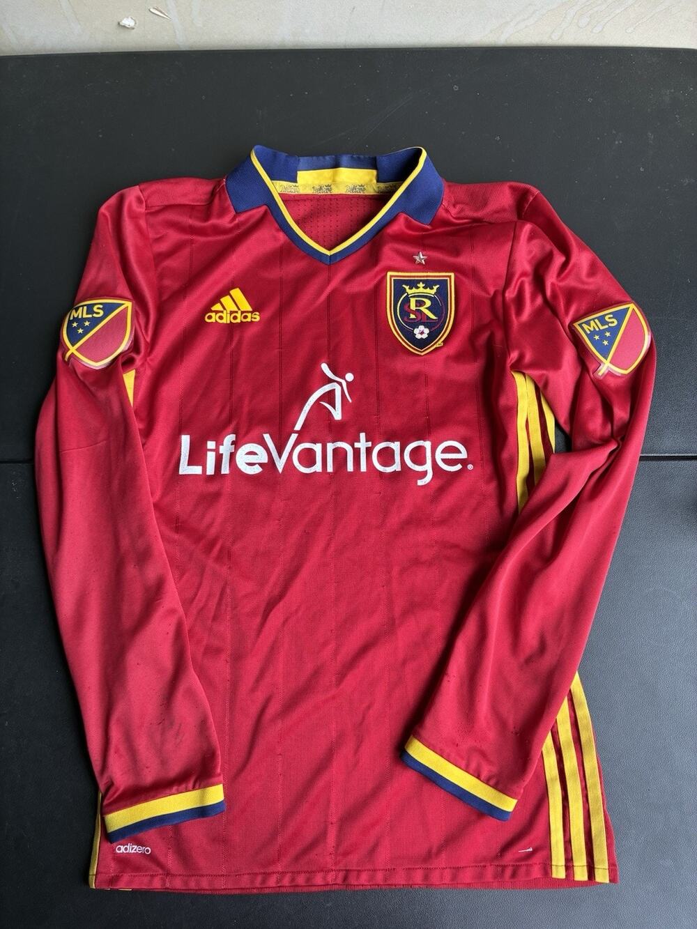 Real Salt Lake Home Long Sleeve Size Small 2015 Jersey Rare Vtg